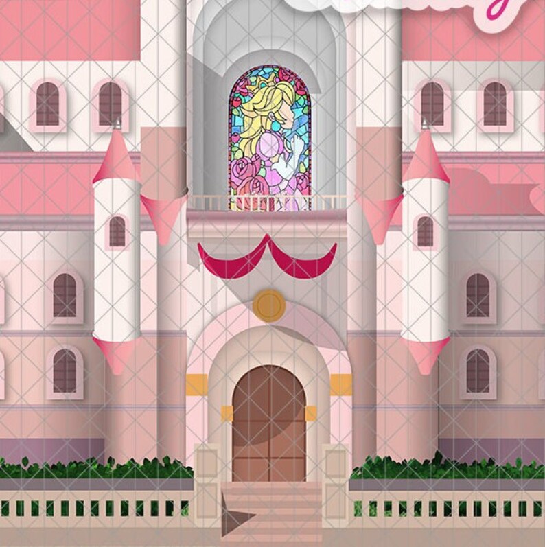 Princess Peach Castle/ High Resolution Etsy