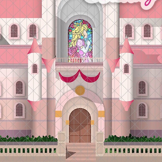 Princess Peach Castle/ High Resolution Etsy