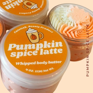 Pumpkin spice latte whipped body butter-moisturizer-gift idea- coffee- sweet