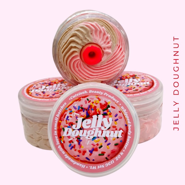 Jelly doughnut whipped body butter-moisturizer-gift idea- gourmand