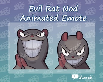 Rat Evil Nod Emote // Twitch, Youtube, Discord Animated Emote