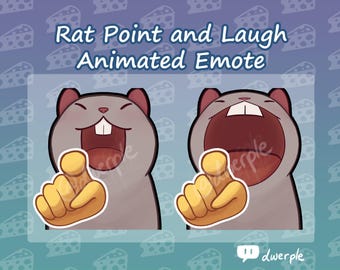 Rat Point and Laugh Emote // Twitch, Youtube, Discord Animated Emote