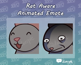 Rat Aware Emote // Twitch, Youtube, Discord Animated Emote