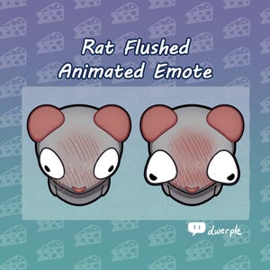 Rat Flushed Emote // Twitch, Youtube, Discord Animated Emote