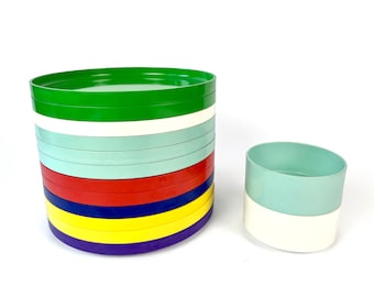 1970s Heller Hellerware Massimo Vignelli Melamine Plastic Plates & Bowls - Scratch/Dent Discounted