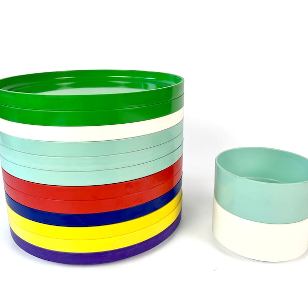 1970s Heller Hellerware Massimo Vignelli Melamine Plastic Plates & Bowls - Scratch/Dent Discounted