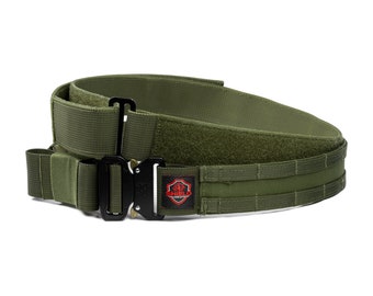 OD Green Tactical Quick Release Shooters Belt 1.75" by Shield Concept - Tactical Belt - Heavy Duty Belt - Tactical Adjustable Belt