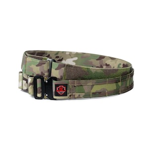 Multi Camo Tactical Shooters Quick Release Belt 1.75&quot; by Shield Concept - Tactical Adjustable Belt - Tactical War Belt - Duty Belt