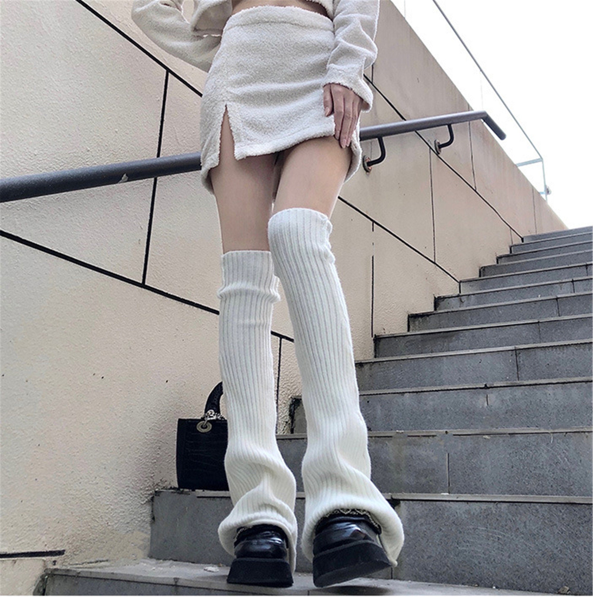 Knitted Flare Long Leg Warmers Fall/winter Long Leg Warmer Etsy