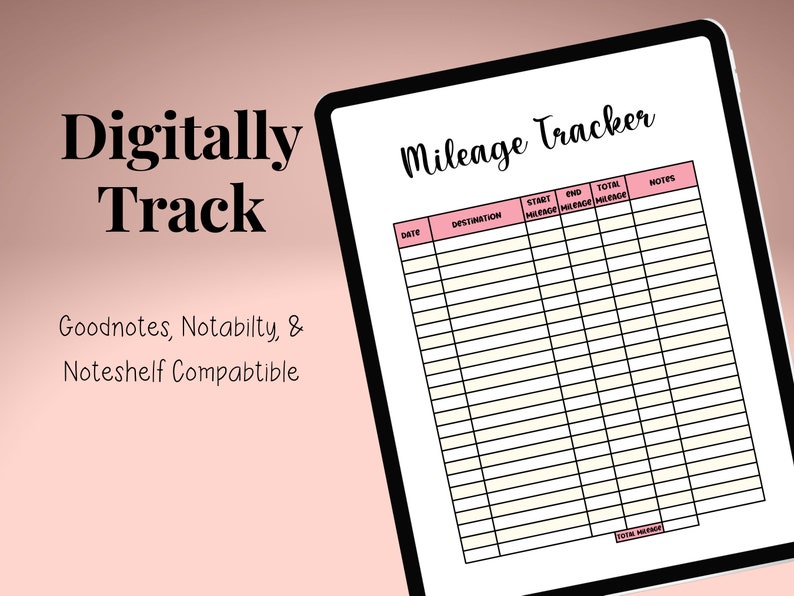Mileage Tracker Printable Log Book Planner Insert Taxes - Etsy