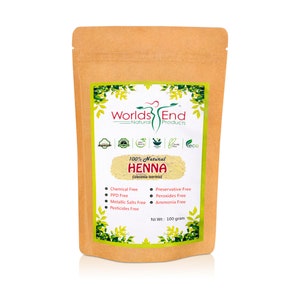 Natural Pure Henna Hair Dye Powder 100g, Lawsonia Inermis