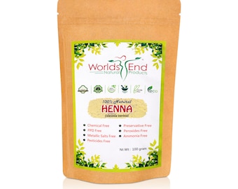 Tintura per capelli all'henné puro naturale in polvere 100g, Lawsonia Inermis