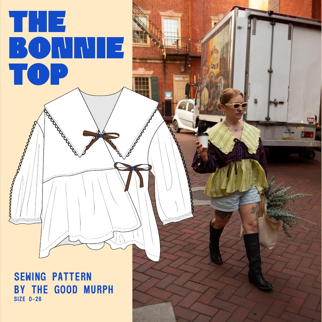 The Bonnie Top PDF Sewing Pattern | Size 0-26 | Beginner