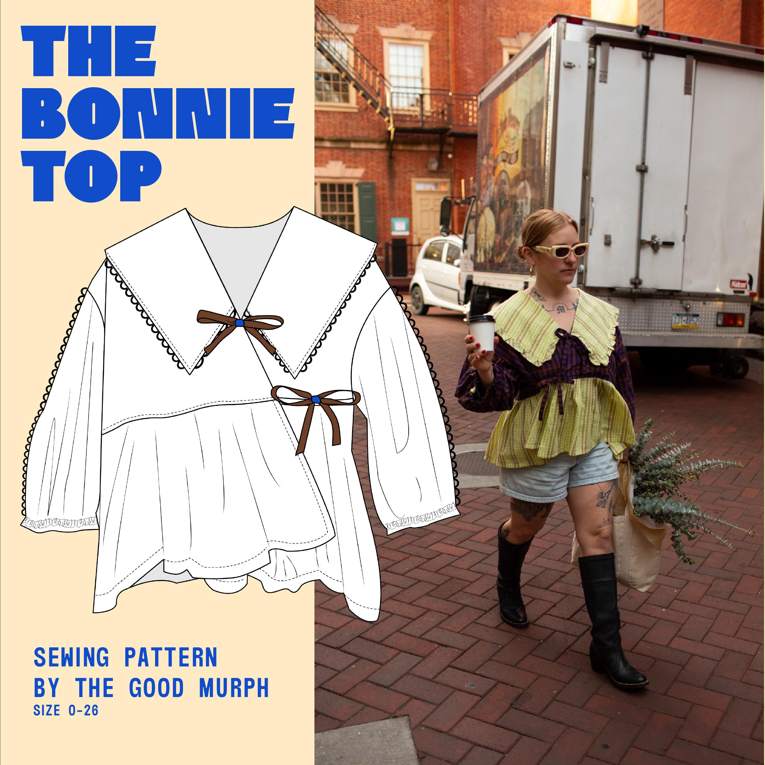The Bonnie Top PDF Sewing Pattern | Size 0-26 | Beginner