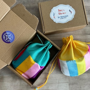 Korean Traditional Lucky Pouch with Yakgwa | Multi-Use Silk Bokjumeoni Gift | K-Snack & Beauty Storage | Hanbok Candy Bag