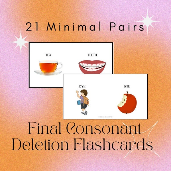 Minimal Pairs | Final Consonant Deletion | Speech Therapy Minimal Pairs | Slp Merchandise | Speech Therapy Carryover Activity