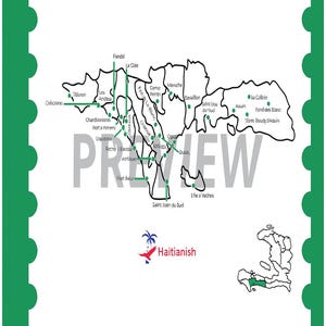 Karta över Haiti Sud-departementet – Franskt postnummer, utbildningsmaterial (PDF)