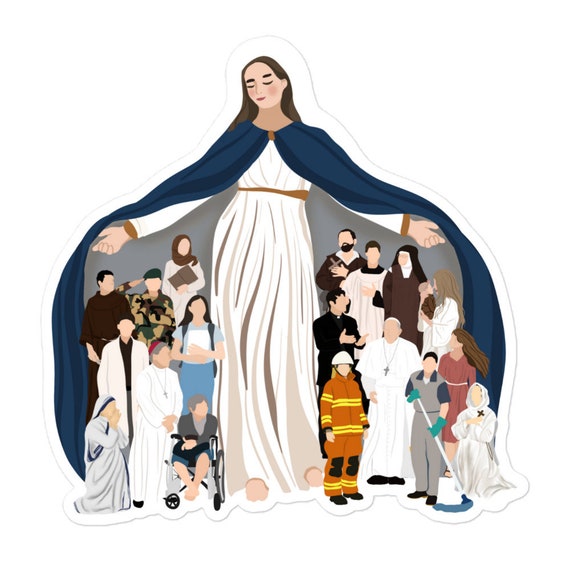MOTHER MARY STICKER, Catholic Stickers, Catholic Faith