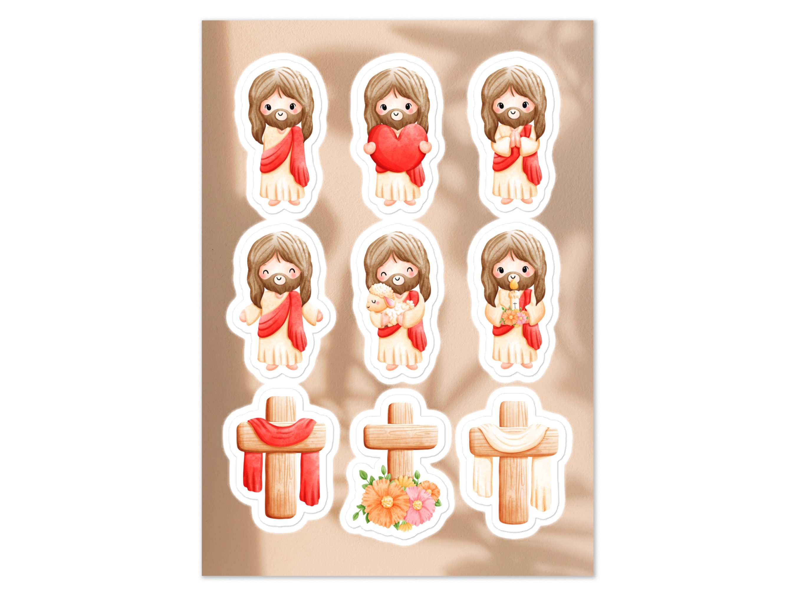 Catholic Stickers - Sheet of 9 religious stickers