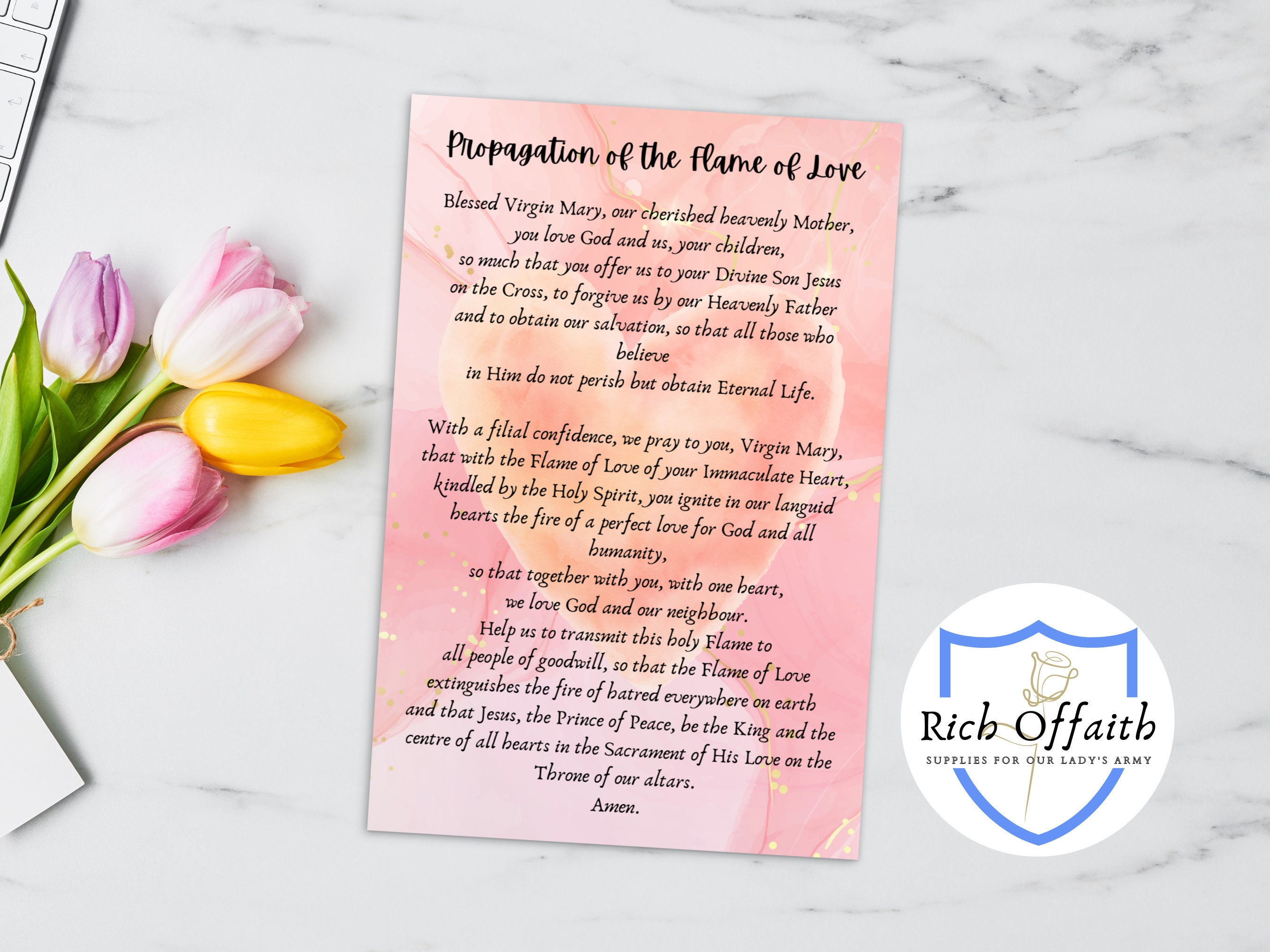 FLAME of LOVE PROPAGATION Prayer Jesus Prayer Flame of - Etsy