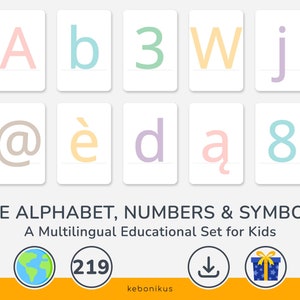 Set educativo multilingue dell'alfabeto per bambini: scarica 219 carte dell'alfabeto ispirate al metodo Montessori per un apprendimento divertente a casa