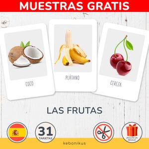 Tarjetas Educativas de las Frutas für Niños - Descarga las 31 Tarjetas de las Frutas Montessori für eine Aprendizaje Divertido und Haus