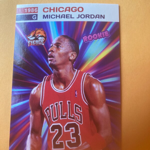 Michael Jordan Rookie Card Reprint Etsy