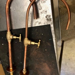 Single Copper Tap: Optional aerator, thin or large tubing, handles, bases