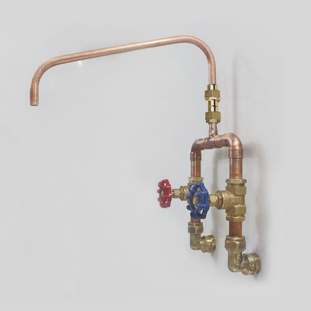 Bespoke Copper & Brass Swivel Mixer Tap / Faucet Raw Copper Etsy