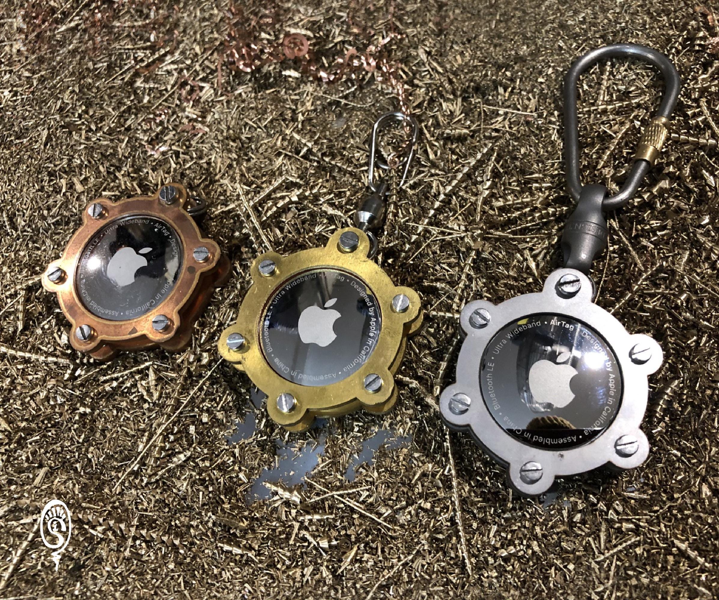 Copper AirTag Holder | Titanium Components | Waterproof | Brass ...