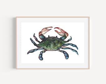 Crab Art Print, Maryland Crab Painting