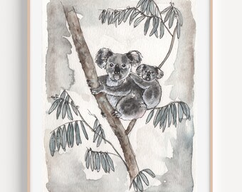 Koala Bear Painting | Koalas | Nursery Art | Safari Nursery | Koala Bear Nursery