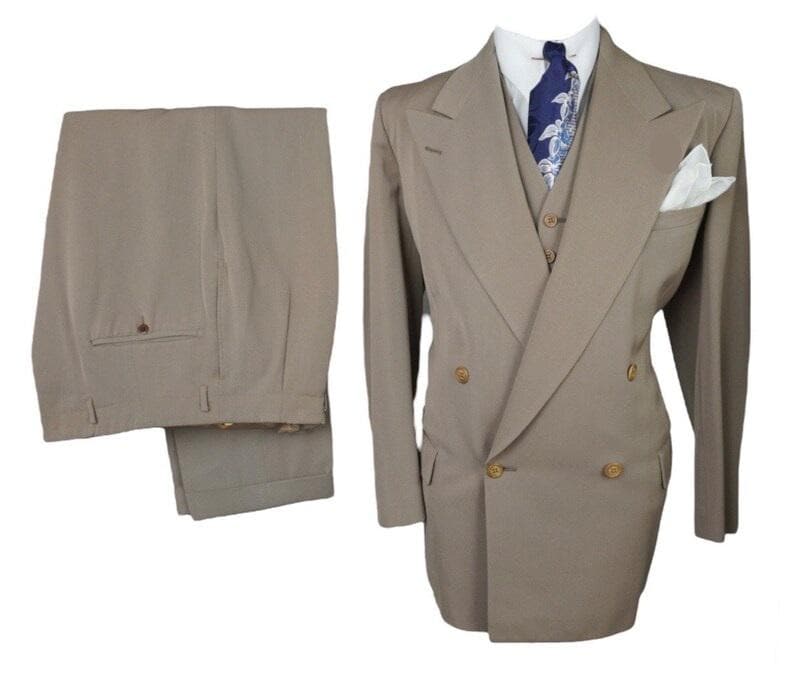 【VINTAGE】 double breasted setup purple Purple Double Breasted Wool Suit – HerrWidman