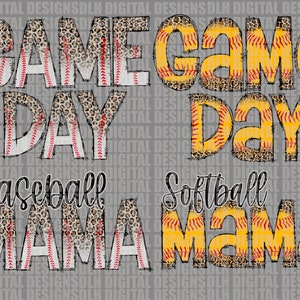 Softbal en honkbal wedstrijd dag bundel | png-bestanden | 4 digitale downloads