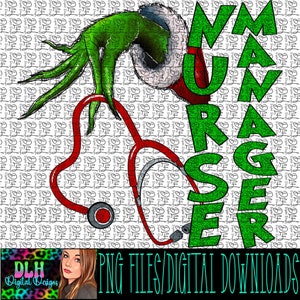 Christmas, stethoscope, png file, digital download, Tshirt design, nurse manager Christmas