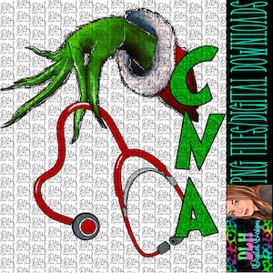 Christmas, stethoscope, png file, digital download, Tshirt design, CNA Christmas