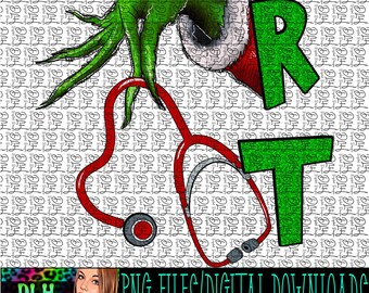 RT, Respiratory Therapist, christmas, png file, digital download, Tshirt design