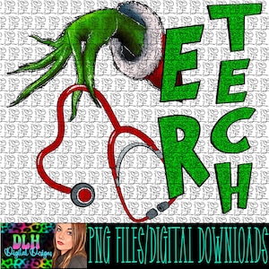ER Tech, Weihnachten, png Datei, digitaler download, Tshirt design