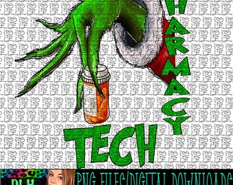 Pharmacy tech, christmas, png file, digital download, tshirt design