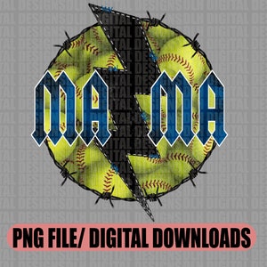 Mama Softball Aufheller Bolzen | png-Datei | digitaler Download