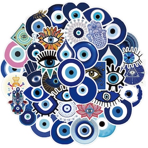Blue Evil Eye Stickers | Random Sticker Pack