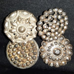 Vintage, Antique Buttons, Decorative & Steel Cut
