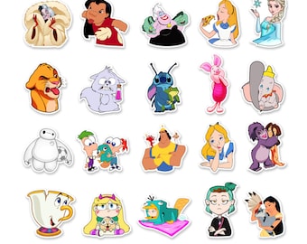 Cute Disney Cartoon Character Stickers Random 10 PCS - No Duplicates