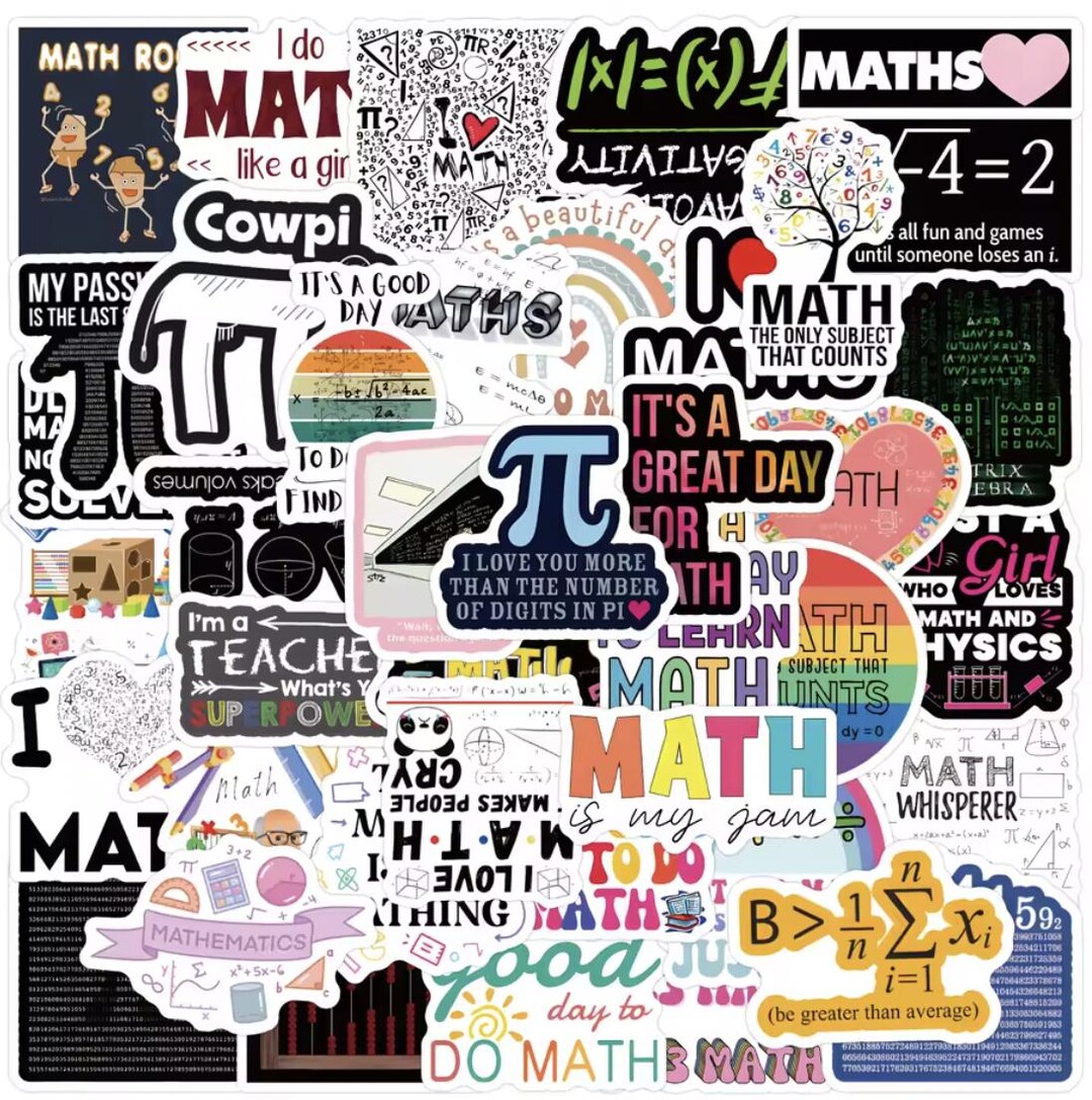 I Love Math Stickers | Random Sticker Pack - Etsy