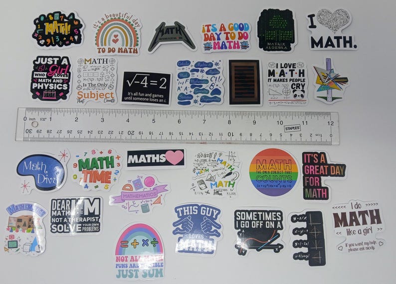 I Love Math Stickers | Random Sticker Pack - Etsy