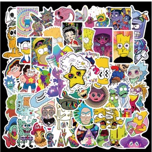 Psychedelische Trippy Cartoon Stickers | Willekeurig stickerpakket