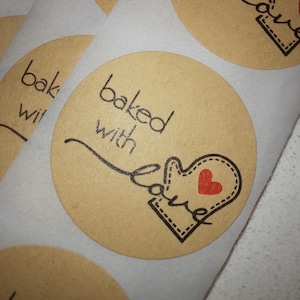 Baked With Love Sticker