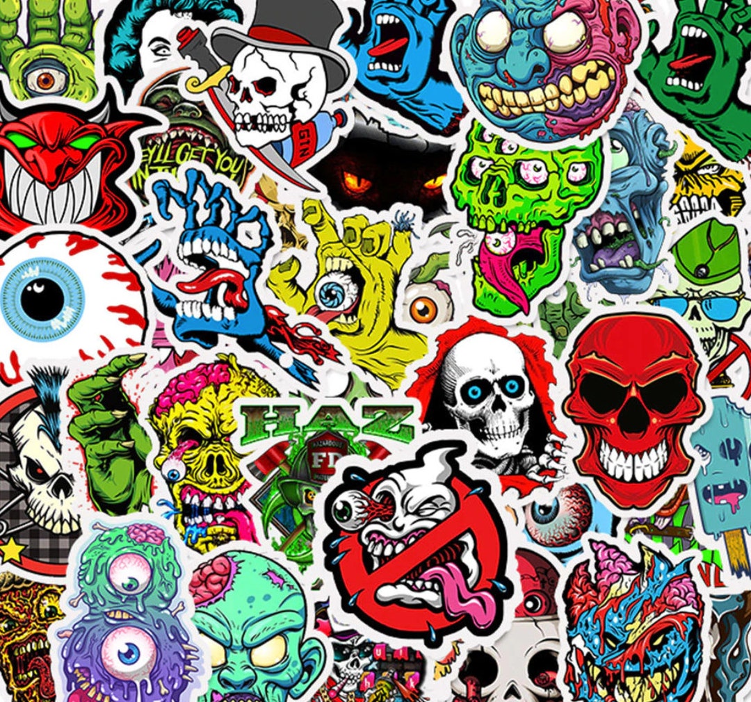 Terious Sticker Horror, Scary, Cartoon Stickers | Random Sticker Pack - Etsy