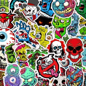 Horror, Scary, Cartoon Stickers | Random Sticker Pack