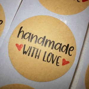 Handmade With Love Sticker | Für Bastler, Maker, Künstler